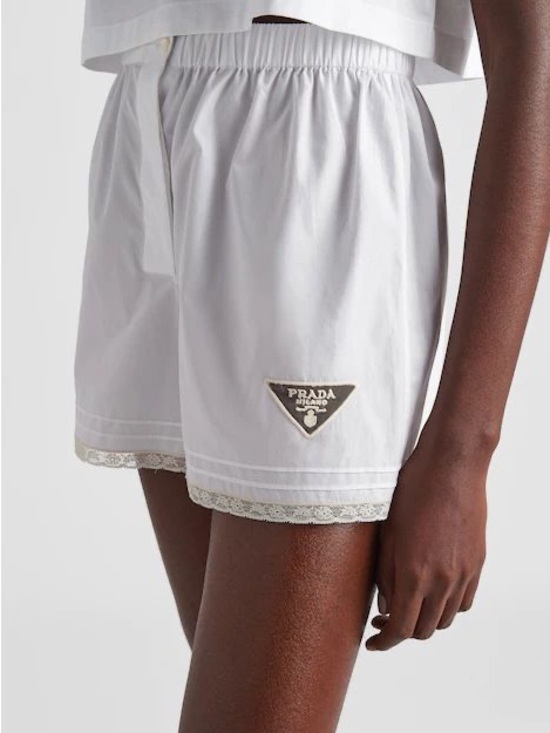Prada Pants - Prada lace trimmed boxer shorts